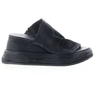 A.S.98 Rafe Wedge Suede Women's Black Slide Sandals. NWOT🌻 Size 37